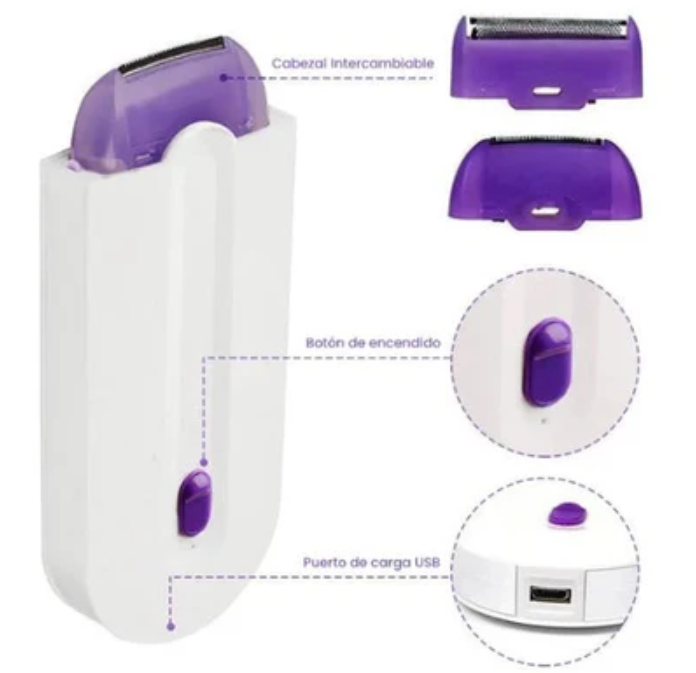 DEPILADORA ELECTRICA | SIN QUEMADURAS, SIN IRRITACIÓN, SIN DOLOR + LIBRO GRATIS